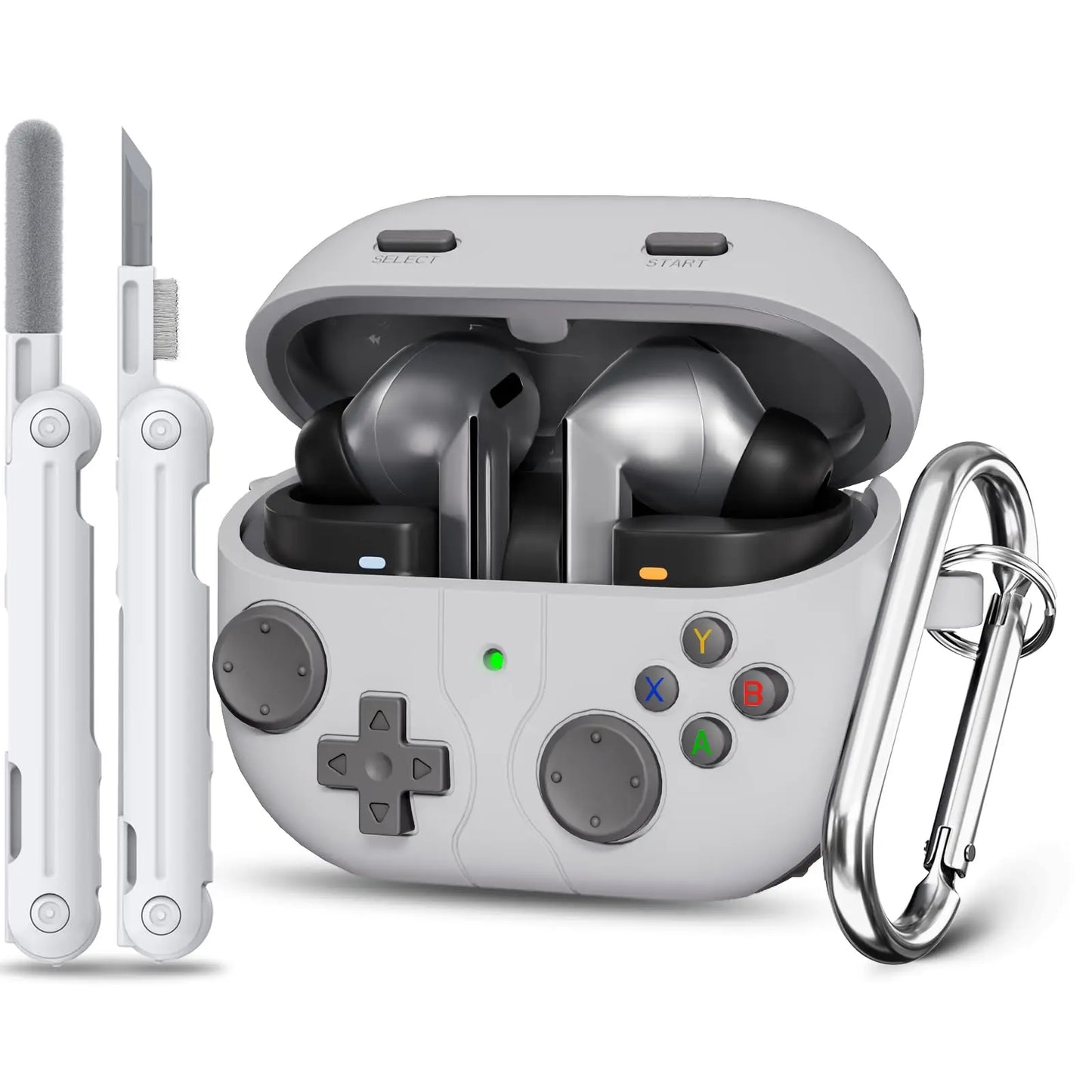 Coque YourLab + Kit Nettoyage – Samsung Galaxy Buds 3 / Buds 3 Pro (Design Cartoon Game)