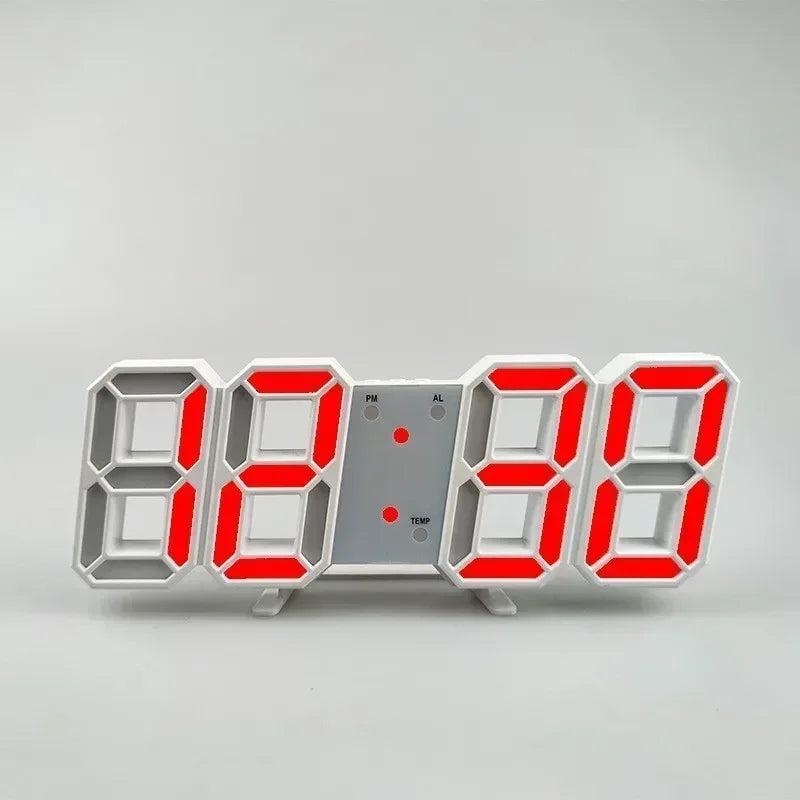 Horloge LED YourLab “3D Clock & Temp” – Grand Affichage Numérique Temps/Date/Température