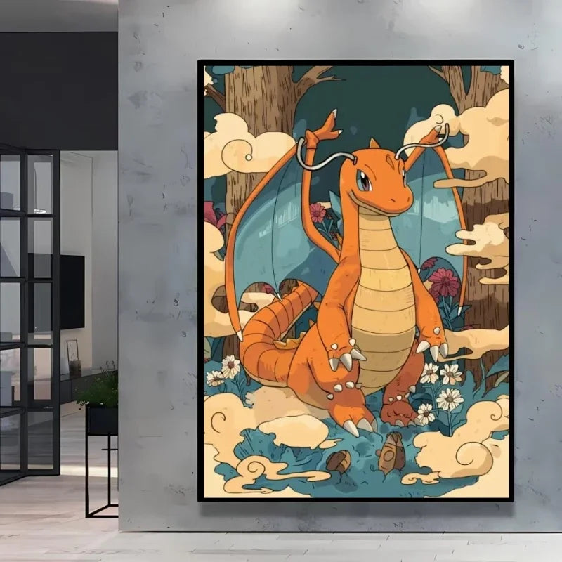 Pokemon Anime Poster HD Canvas Print Home Decor Painting Kids Wall Decoration Living Room Poster Canvas Wall Art
