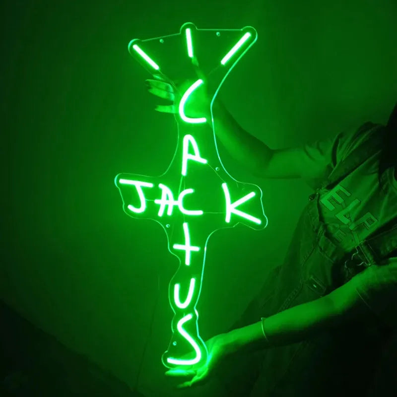 Enseigne Néon YourLab “Cactus Jack” LED USB – Décoration Murale Geek / Bar