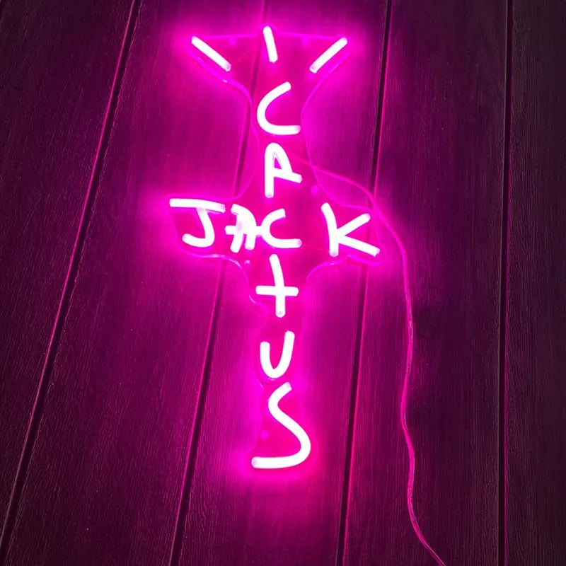 Enseigne Néon YourLab “Cactus Jack” LED USB – Décoration Murale Geek / Bar
