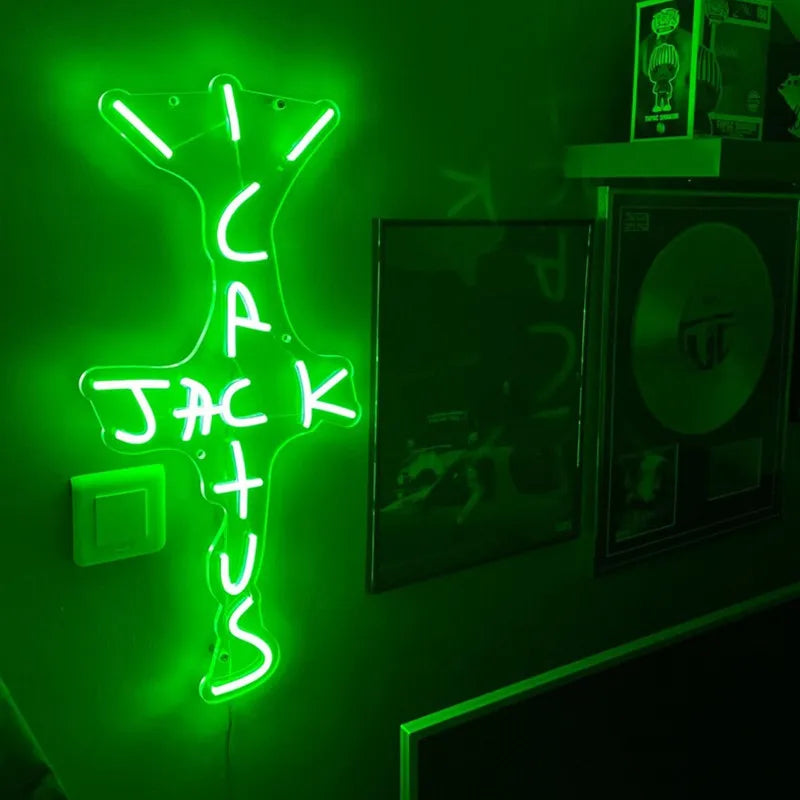 Enseigne Néon YourLab “Cactus Jack” LED USB – Décoration Murale Geek / Bar