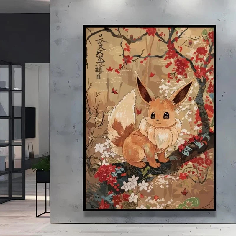 Pokemon  Anime Poster HD Canvas Print Home Decor Painting Kids Wall Decoration Living Room Poster Canvas Wall Art