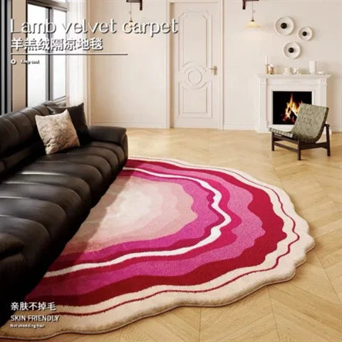 Tapis YourLab “Retro Light Luxury Wave” – Imitation Cachemire, Déco Luxe Vague