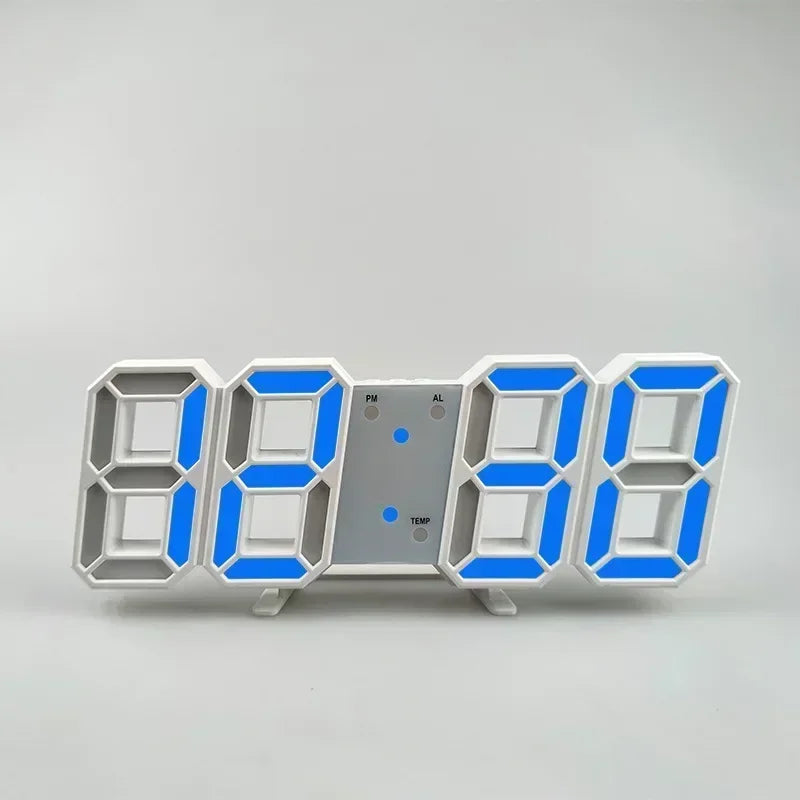 Horloge LED YourLab “3D Clock & Temp” – Grand Affichage Numérique Temps/Date/Température