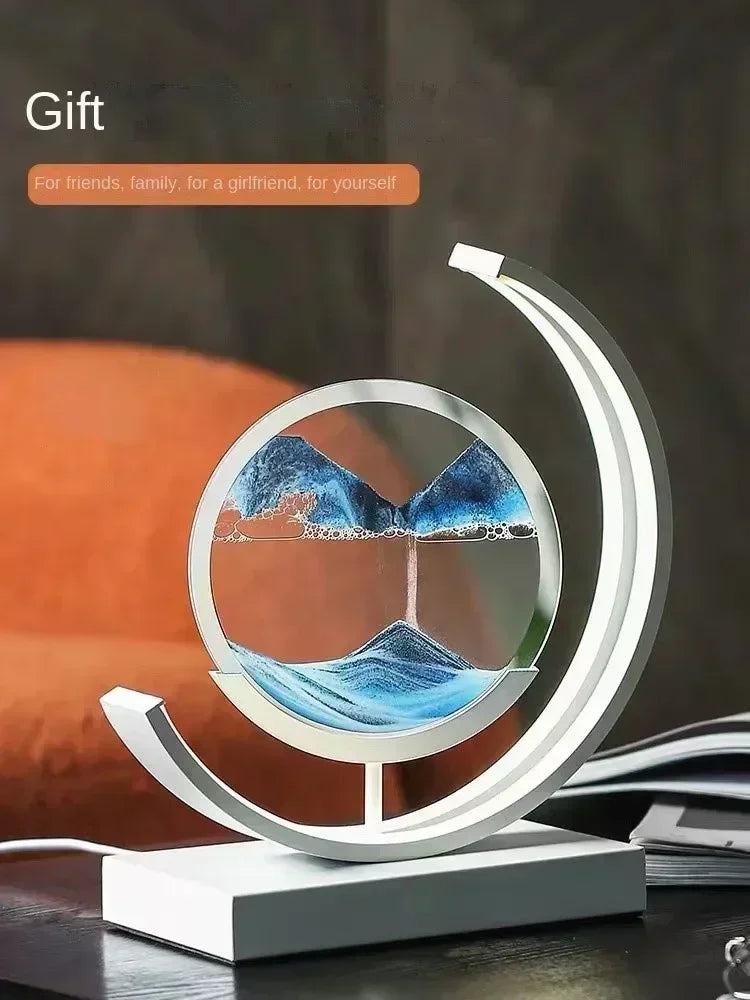 Lampe YourLab “Quicksand” – Sablier LED en mouvement pour déco & bureau