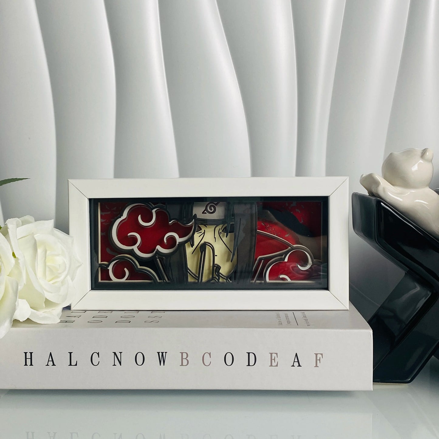 Anime Paper Cut Shadow Box LED Light for Bedroom Desk Decor Manga Birthday Gift Table Lamps Lightbox