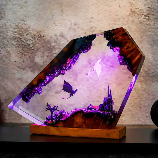 Lampe YourLab “Dragon Organism” – Sculpture Résine & LED 7 Couleurs