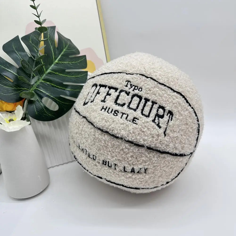Coussin YourLab – Ballon de Basket Peluche 25 cm (Fluffy Edition)