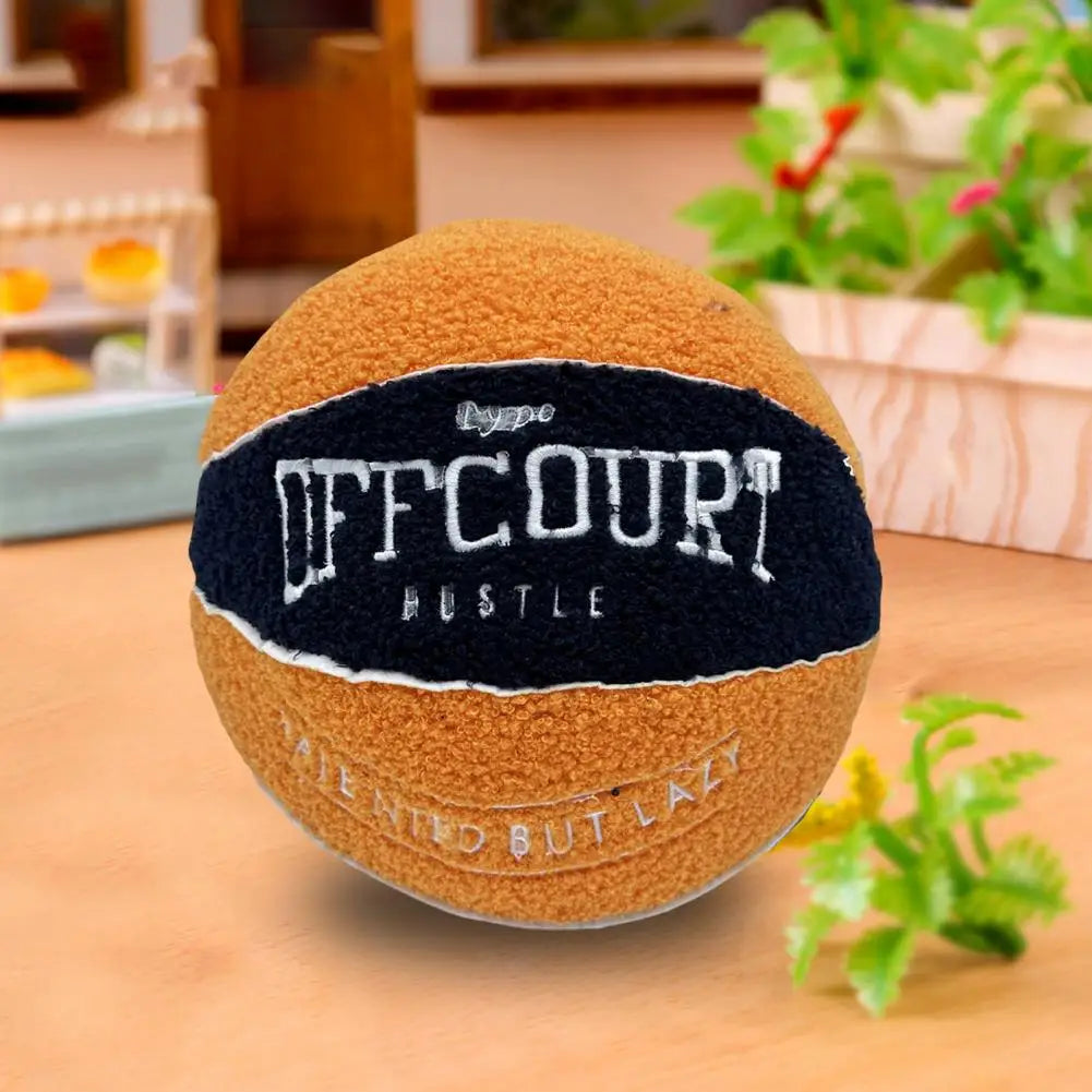 Coussin YourLab – Ballon de Basket Peluche 25 cm (Fluffy Edition)