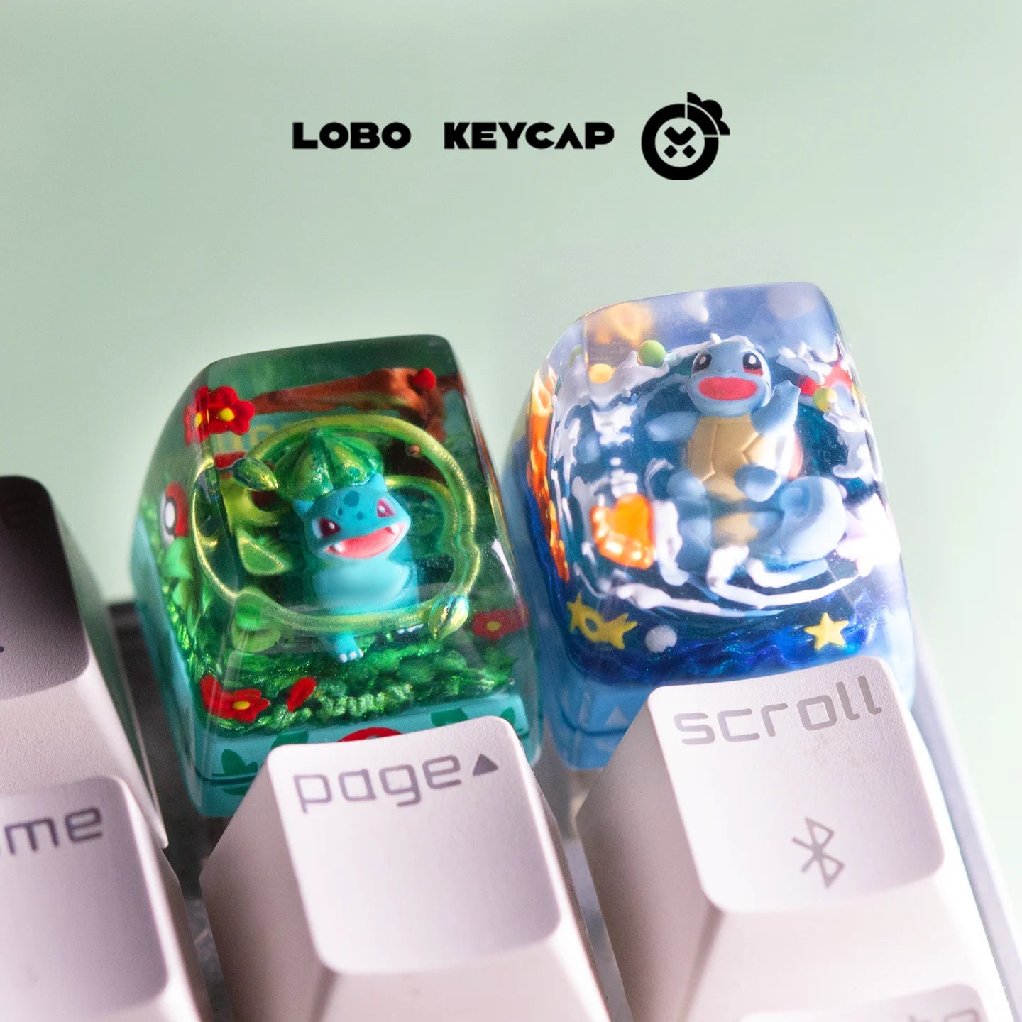 Capuchons de touches Premium YourLab – Pokémon Bulbasaur & Squirtle (Accessoires Clavier)