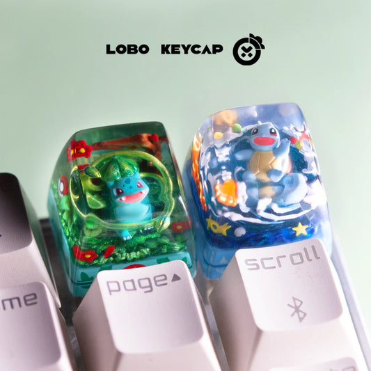 Capuchons de touches Premium YourLab – Pokémon Bulbasaur & Squirtle (Accessoires Clavier)