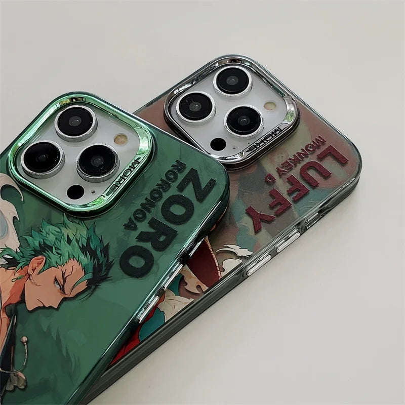Coque iPhone One Piece – Luffy & Zoro | Edition Plating Premium