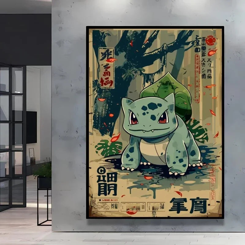 Pokemon  Anime Poster HD Canvas Print Home Decor Painting Kids Wall Decoration Living Room Poster Canvas Wall Art