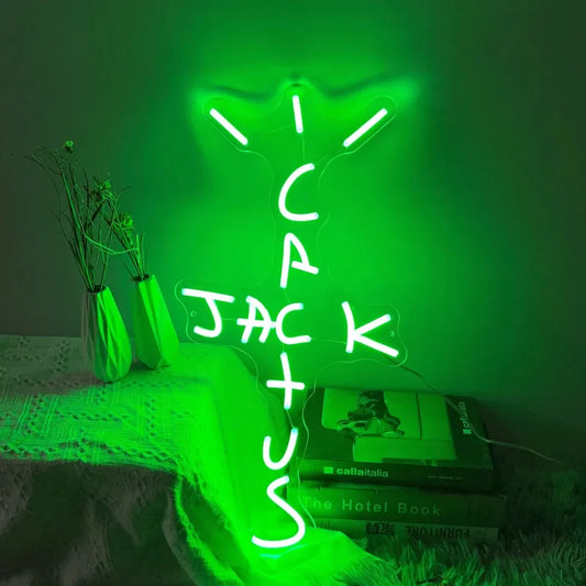Enseigne Néon YourLab “Cactus Jack” LED USB – Décoration Murale Geek / Bar