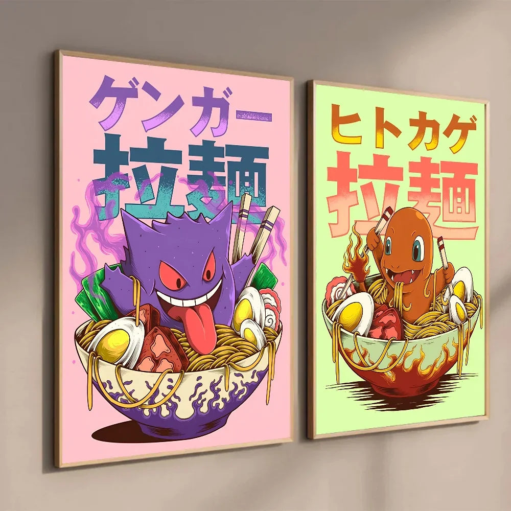 Japanese Classic Anime Wall Art Posters Cartoon Character Room Home Decoration Canvas Painting Collection Picture Printing Mural