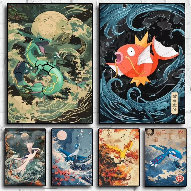 Pokemon  Anime Poster HD Canvas Print Home Decor Painting Kids Wall Decoration Living Room Poster Canvas Wall Art