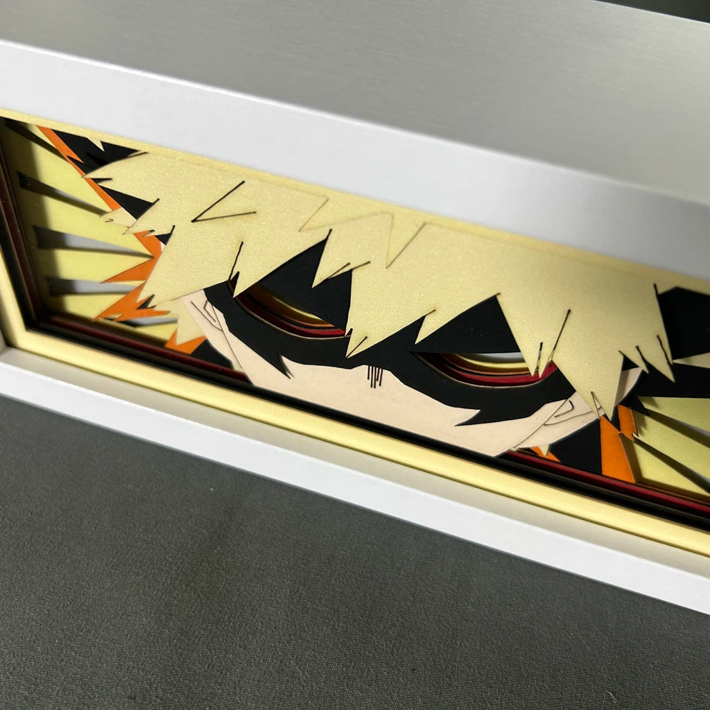 My Hero Academia Katsuki Bakugo Anime Lightbox Decor For Room Night Lamp Manga Gadget Personalized Gift Paper Cut Shadow Box