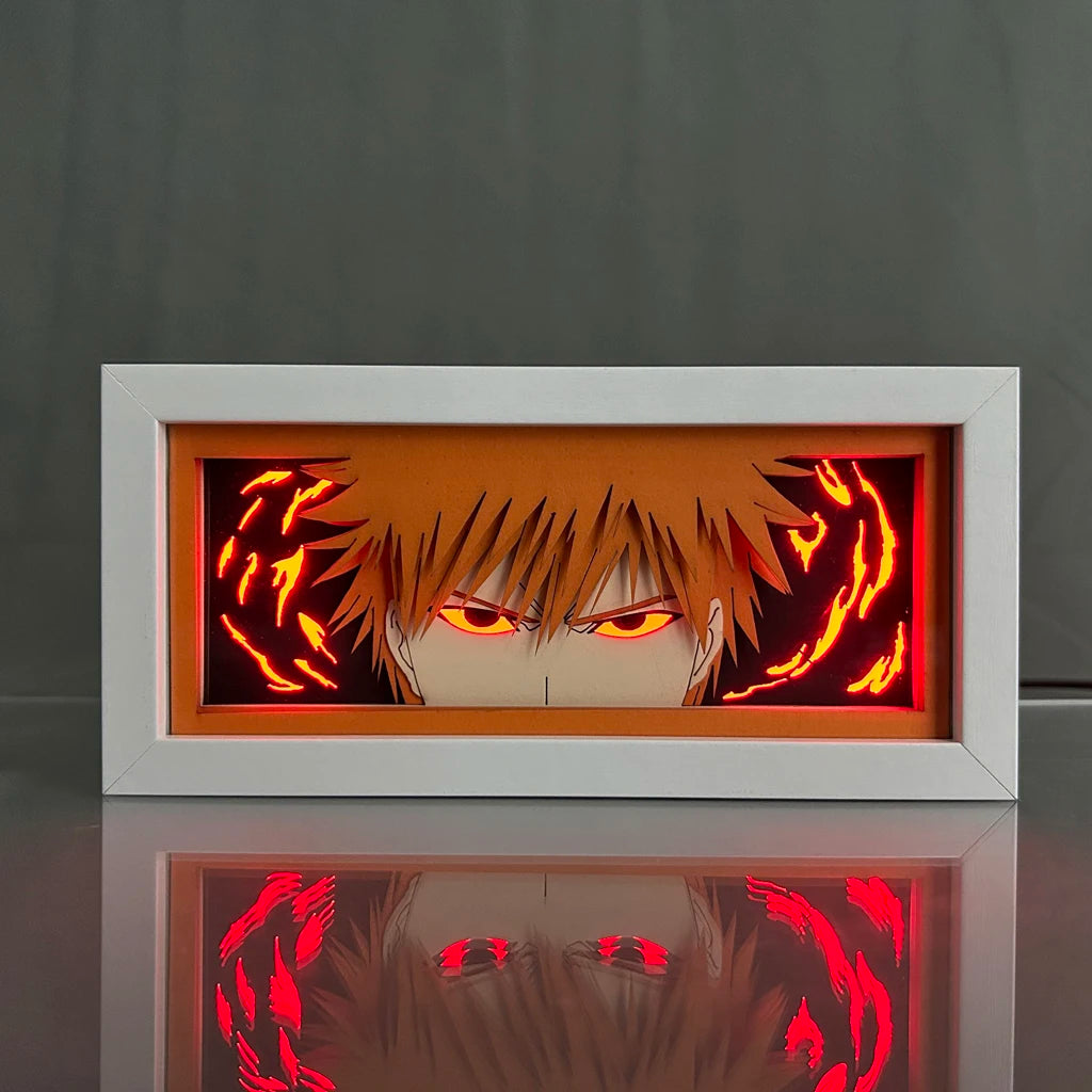 Paper Cut Anime Light Box Bleach Ulquiorra Cifer for Bedroom Decor Kids Birthday Gift Manga Table Lamps Ichigo Kurosaki Lightbox