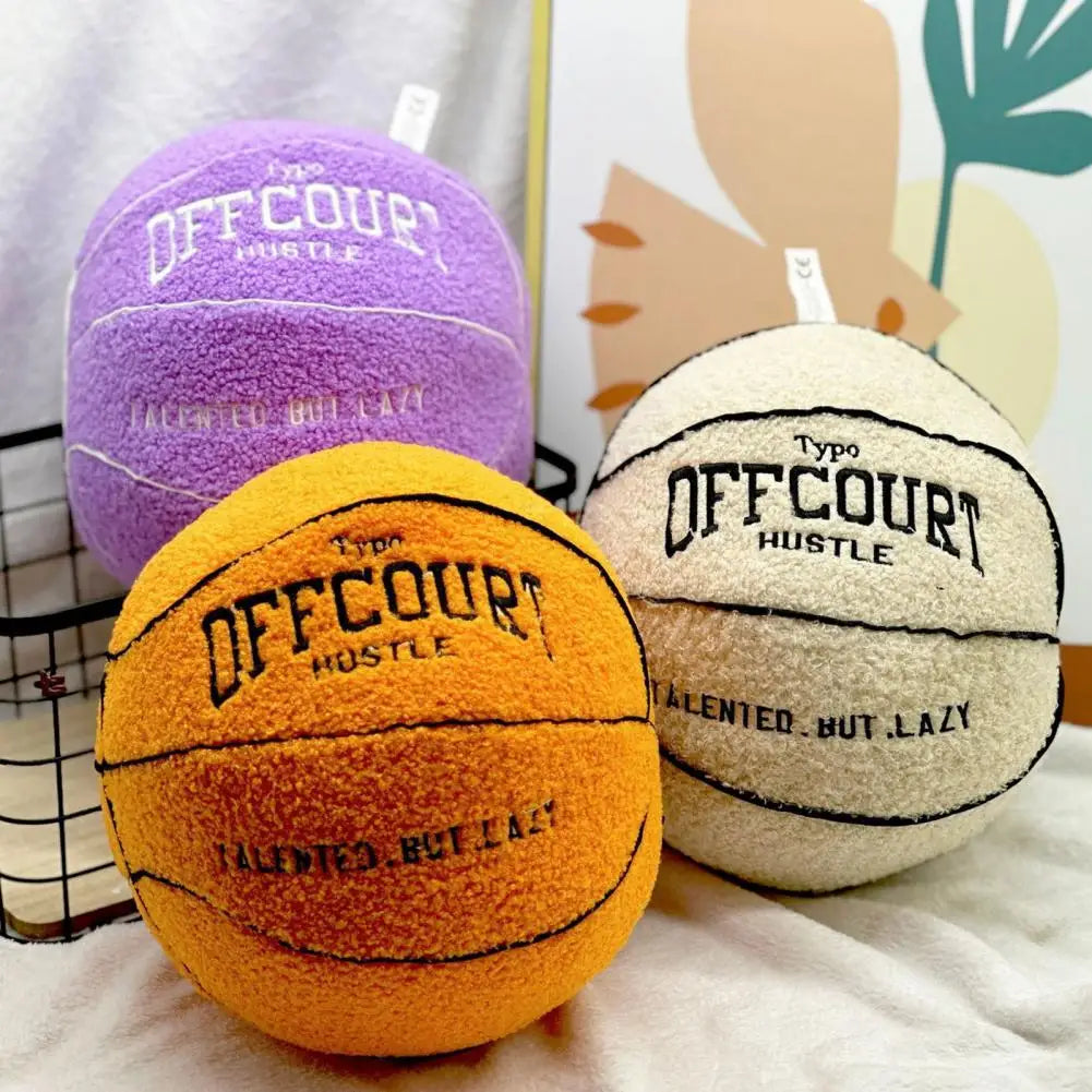 Coussin YourLab – Ballon de Basket Peluche 25 cm (Fluffy Edition)
