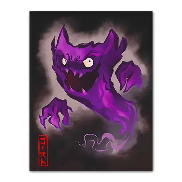 Pokemon Peripherals Posters Pikachu Rayquaza Gyarados Charizard Anime Action Figures Canvas Painting Wall Decoration Poster Toys