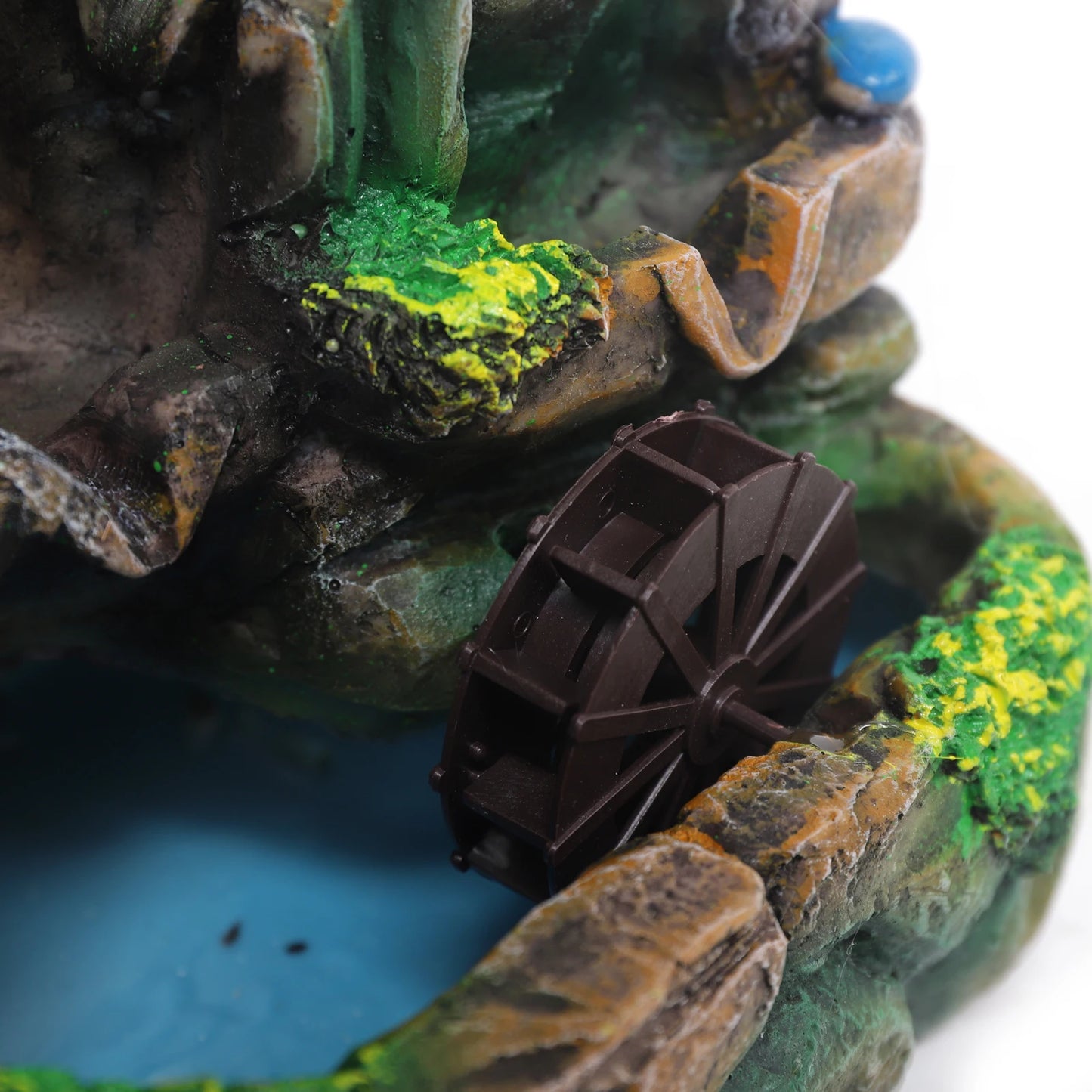 Lampe YourLab « Waterfall Rock LED » – Fontaine de Table Résine avec Boule LED & Atomiseur