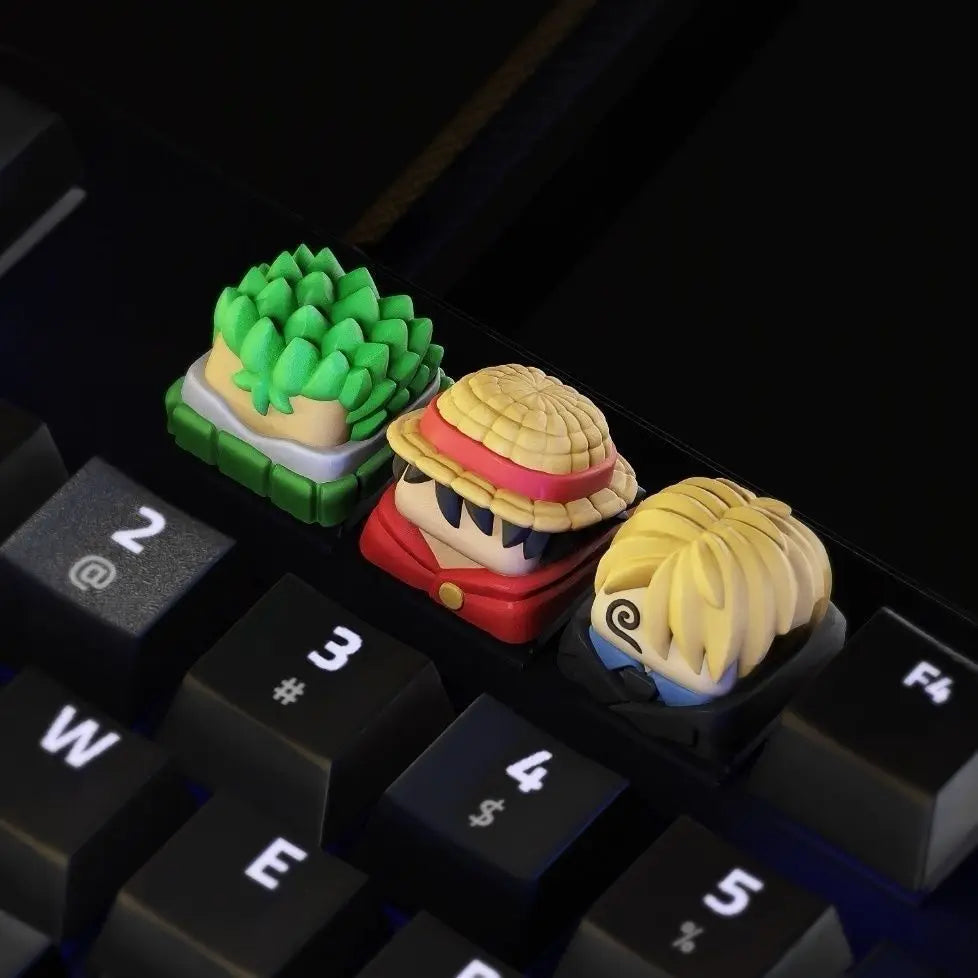 Keycaps YourLab – Set One Piece (Luffy, Zoro, Sanji) pour Clavier Mécanique