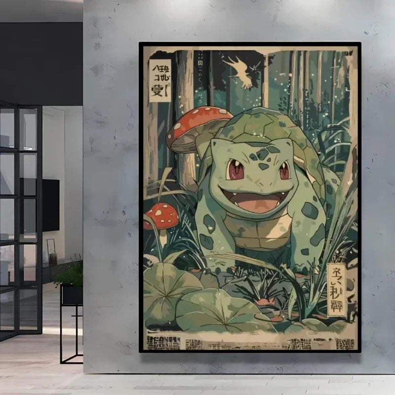 Pokemon  Anime Poster HD Canvas Print Home Decor Painting Kids Wall Decoration Living Room Poster Canvas Wall Art