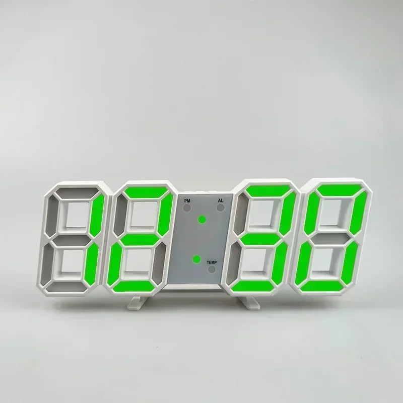 Horloge LED YourLab “3D Clock & Temp” – Grand Affichage Numérique Temps/Date/Température