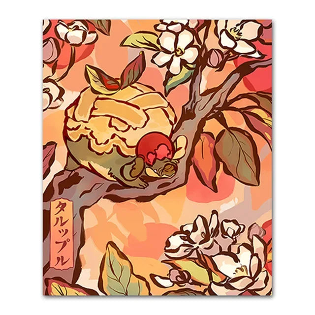 Pokemon Peripherals Posters Pikachu Rayquaza Gyarados Charizard Anime Action Figures Canvas Painting Wall Decoration Poster Toys