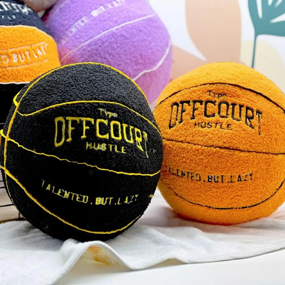 Coussin YourLab – Ballon de Basket Peluche 25 cm (Fluffy Edition)