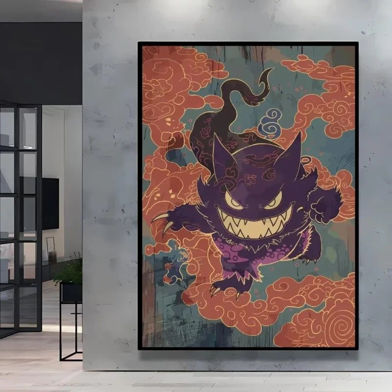 Pokemon  Anime Poster HD Canvas Print Home Decor Painting Kids Wall Decoration Living Room Poster Canvas Wall Art
