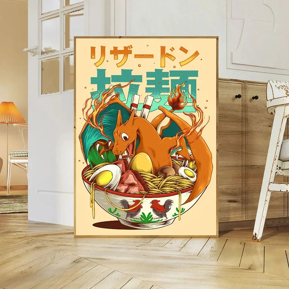 Japanese Classic Anime Wall Art Posters Cartoon Character Room Home Decoration Canvas Painting Collection Picture Printing Mural