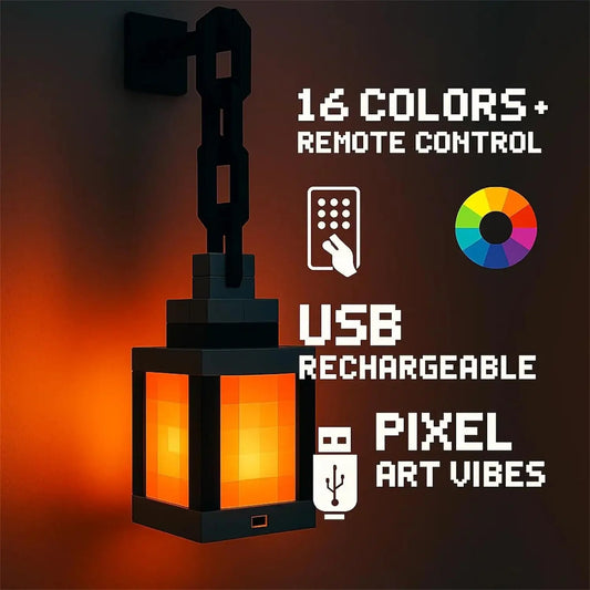 "YourLab Pixel Lantern 16 Couleurs – Lampe De Bureau Ambiance Gamer”