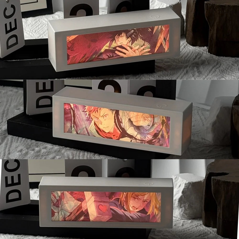 3D Anime Motion Night Light Anime Laser Lamp Box Led Light For Bedroom Desk Decor Manga Birthday Gift Table Lamps Lightbox