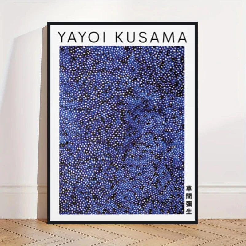 Yayoi Kusama Art Poster, Abstract Exhibition Pumpkin Flower Canvas Printed Image Art, Used for Home Wall Decoration, Frameless