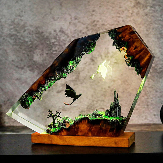 Lampe YourLab “Dragon Organism” – Sculpture Résine & LED 7 Couleurs