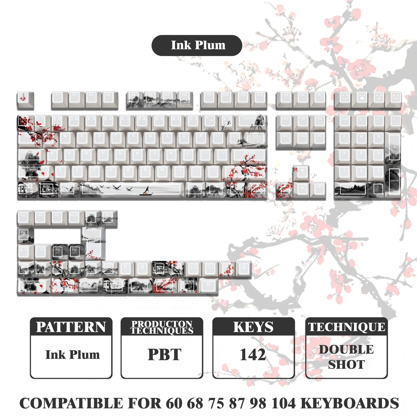 YourLab Premium Keyboards “Great Wave of Kanagawa” – 125 touches Dye-Sub
