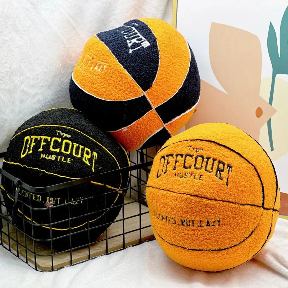 Coussin YourLab – Ballon de Basket Peluche 25 cm (Fluffy Edition)