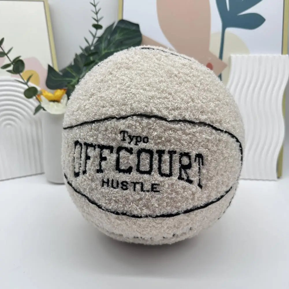 Coussin YourLab – Ballon de Basket Peluche 25 cm (Fluffy Edition)