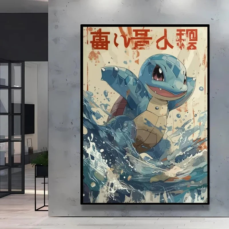 Pokemon  Anime Poster HD Canvas Print Home Decor Painting Kids Wall Decoration Living Room Poster Canvas Wall Art