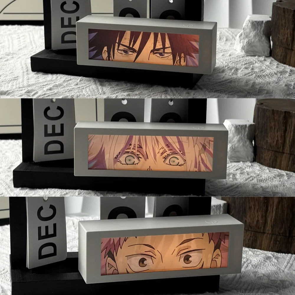 3D Anime Motion Night Light Anime Laser Lamp Box Led Light For Bedroom Desk Decor Manga Birthday Gift Table Lamps Lightbox