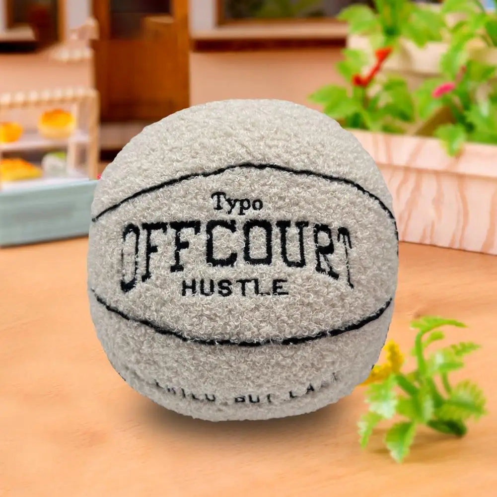 Coussin YourLab – Ballon de Basket Peluche 25 cm (Fluffy Edition)