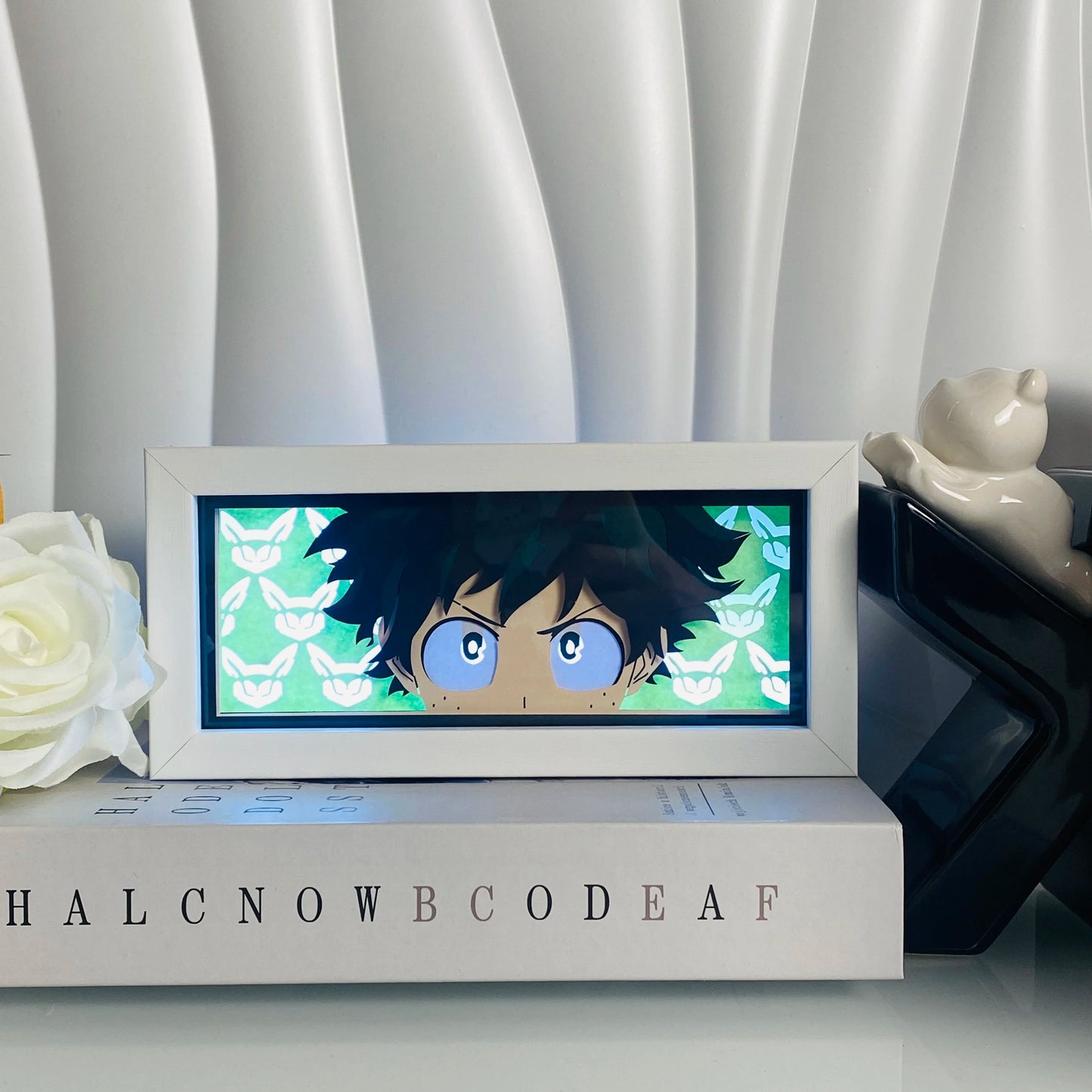 Anime Paper Cut Shadow Box LED Light for Bedroom Desk Decor Manga Birthday Gift Table Lamps Lightbox