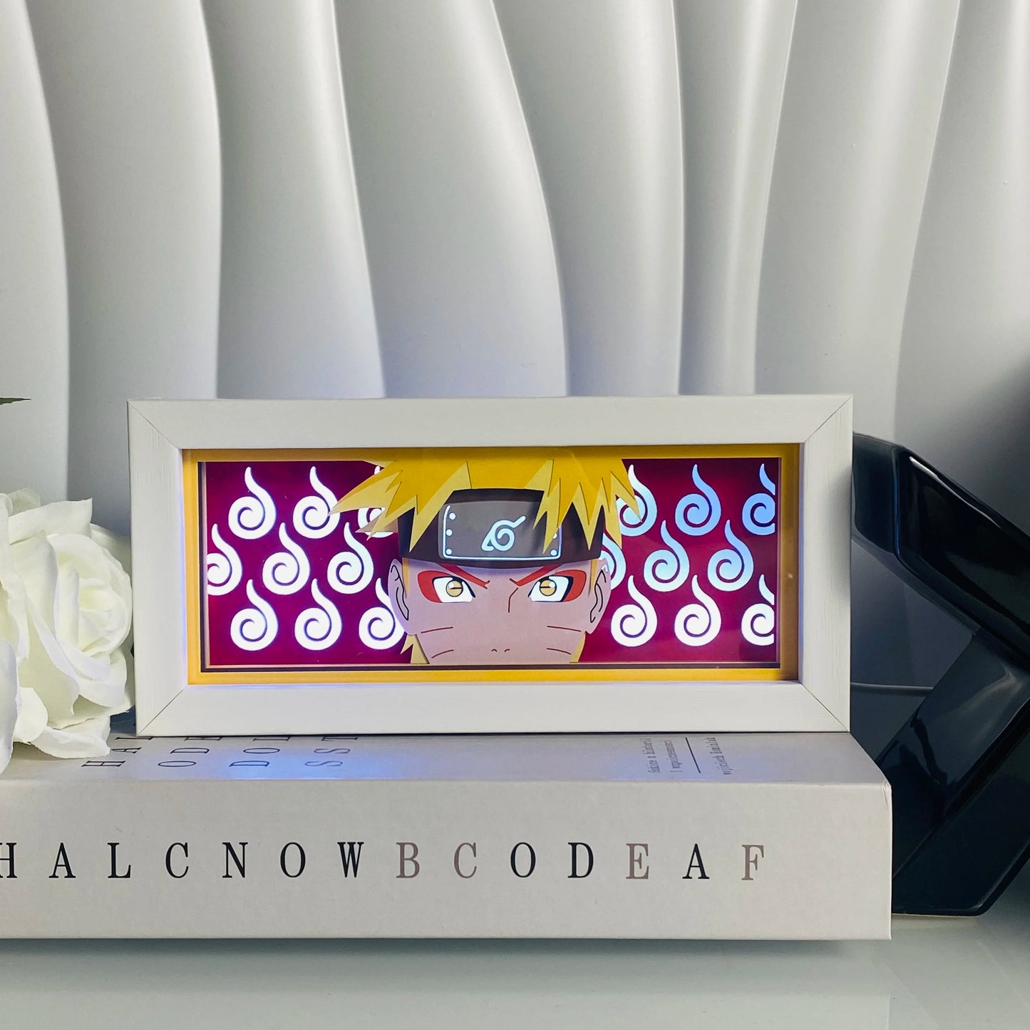 Anime Paper Cut Shadow Box LED Light for Bedroom Desk Decor Manga Birthday Gift Table Lamps Lightbox