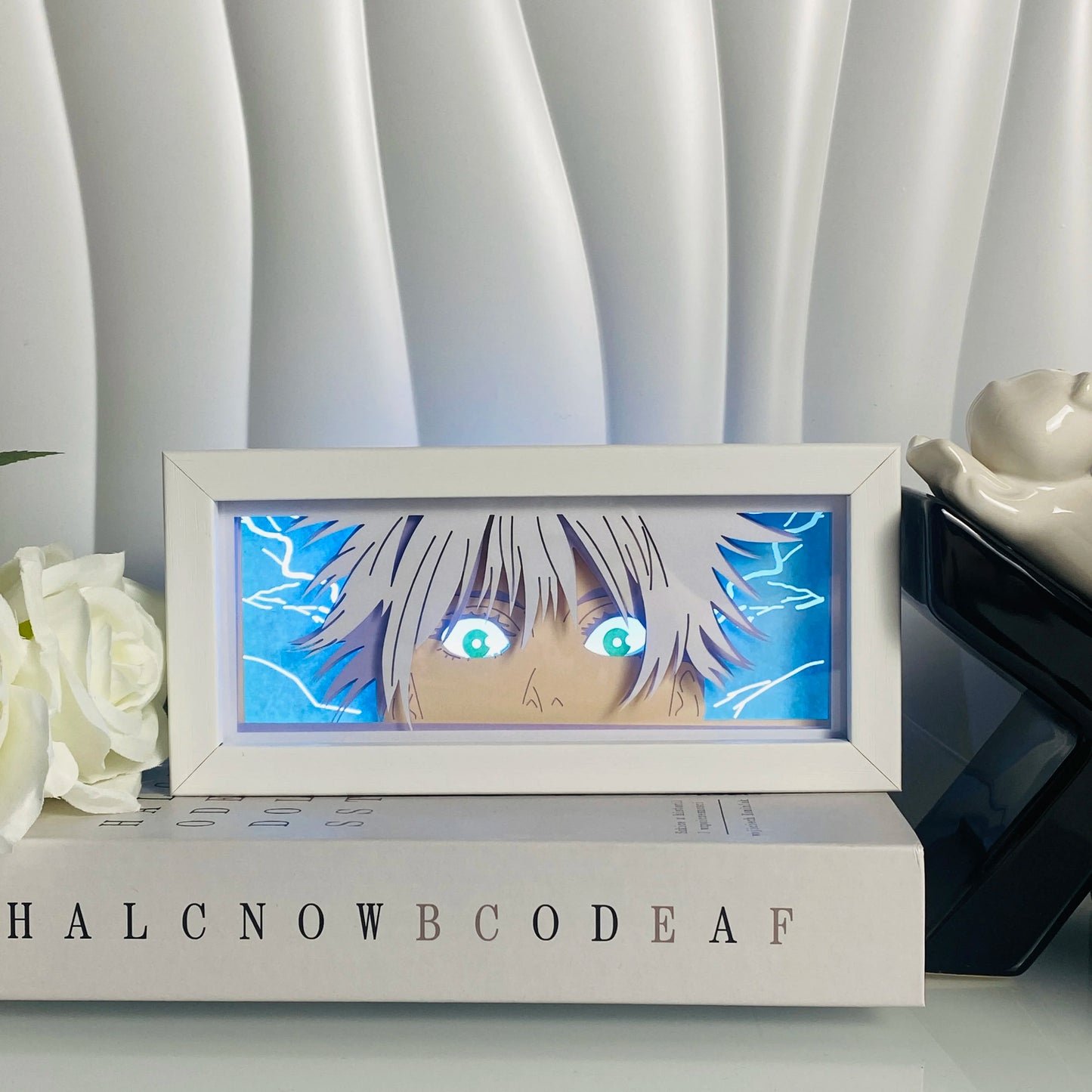 Anime Paper Cut Shadow Box LED Light for Bedroom Desk Decor Manga Birthday Gift Table Lamps Lightbox
