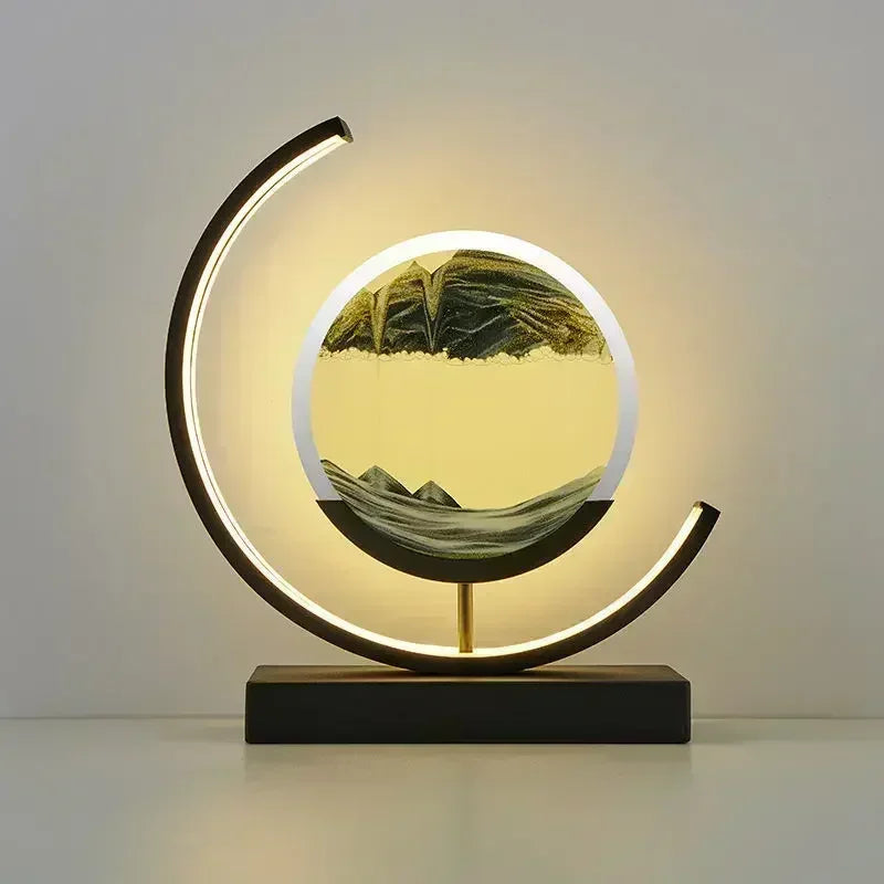 Lampe YourLab “Quicksand” – Sablier LED en mouvement pour déco & bureau
