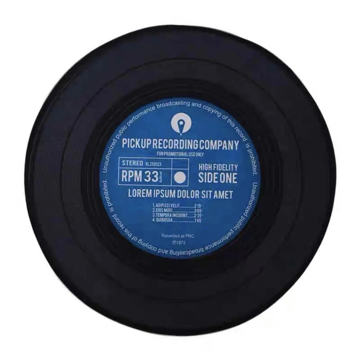 Tapis YourLab “Vinyl Record Music” – Tapis Rond Anti-Slip (Motif Vinyle & Jeu)