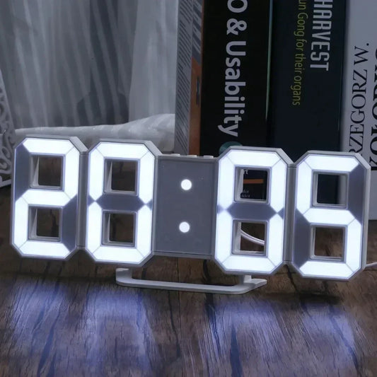 Horloge LED YourLab “3D Clock & Temp” – Grand Affichage Numérique Temps/Date/Température