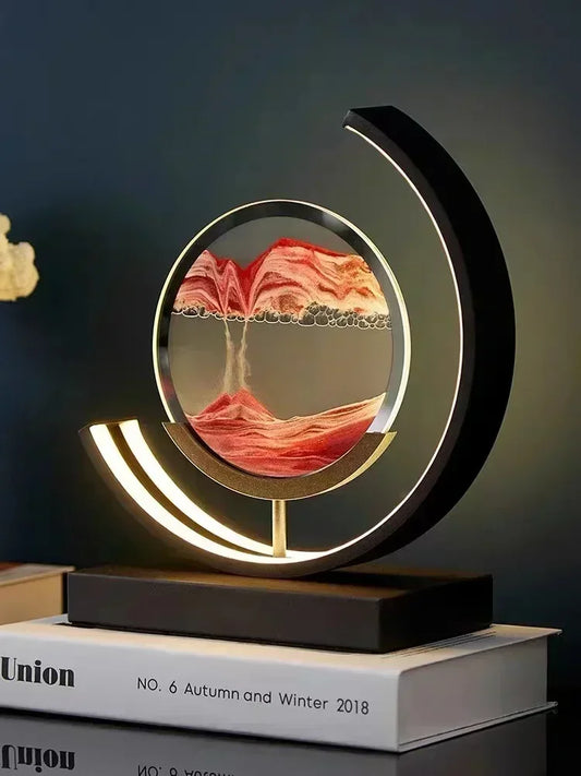 Lampe YourLab “Quicksand” – Sablier LED en mouvement pour déco & bureau